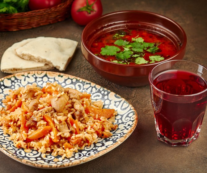 Обед Айран: суп/салат+горячее+чай Обед Айран: суп/салат+горячее+чай